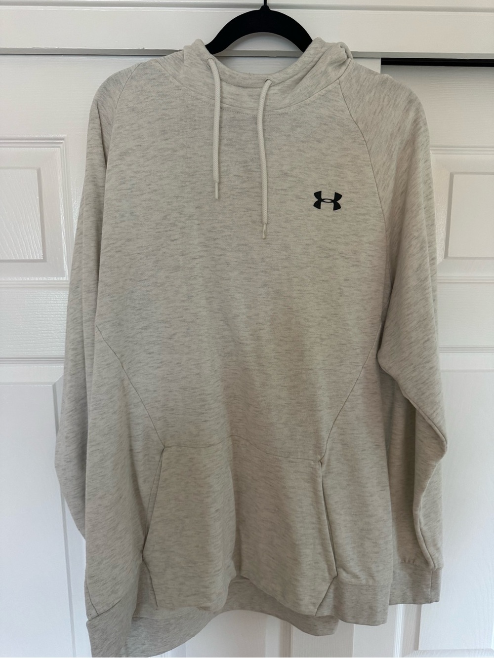 Under Armour Men's Light Gray / White Hooded Sweatshirt - Size XL